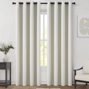Birch Boho Farmhouse 100% Blackout Grommet Curtain Panels 96" Long